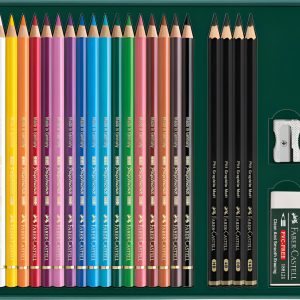 Set Faber Castell Polychromos & Pitt Grafito Mate 23 Piezas