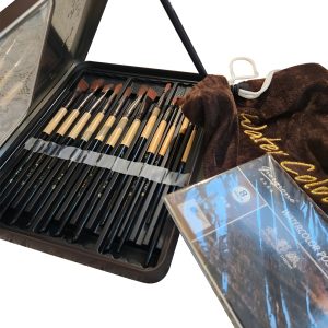 Pinceles Set Caja Lata Coleccion Profesional X 12 Giorgione