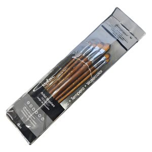 Set Pinceles Giorgione G-7120 Z 6 Lengua De Gato Sintético Témpera Acrílico Acuarelas
