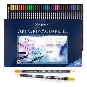 Lapices Acuarelables X 36 Colores Giorgione Lata Metalica
