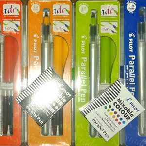 Set Parallel Pen X 4 + 6 Cartuchos Negros + 12 Surtidos