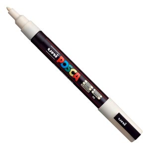 Uni Posca Marcador Pc-3m X Unidad Color Marfil