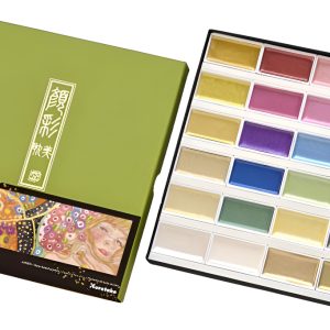 Set Acuarelas Gansai Tambi Metalicas X 24 Colores Kuretake