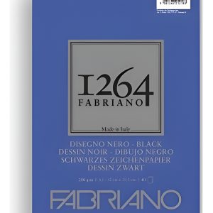 Block Fabriano 1264 Black A3 Anillado 200 Grs 40 Hjs