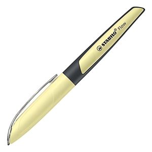Lapicera Stabilo Flow Modern Pluma Exterior Amarillo Pastel