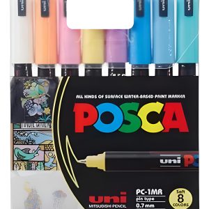Set De 8 Marcadores Uni Posca Soft Pc-1mr En Blister