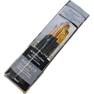 Pinceles Set Giorgione X 6 G-6040a Angular Cerdas G6040a