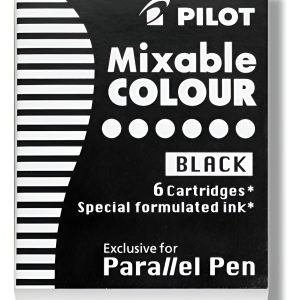 Cartucho Mixable P/ Parallel Pen Pilot Negro Por 6 Unidades