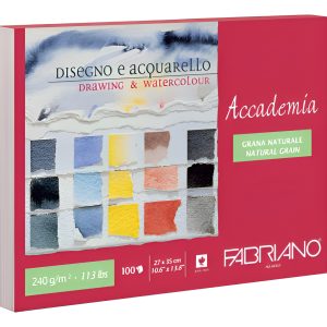 Block Accademia Fabriano, 27 X 35 Cm, 240 G/m2, 100 Hojas