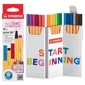 Set Microfibras Stabilo Point 88 X 18 Colores Zig Zag