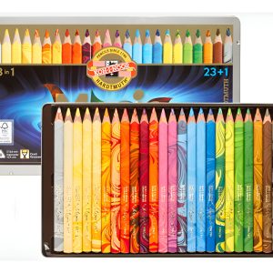 Lapices Multicolor Koh-i-noor Jumbo Magic 23+1 Caja Metalica