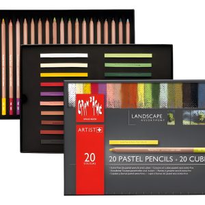 Caran Dache 20 Lapices Pastel +20 Pasteles Landscape Paisaje