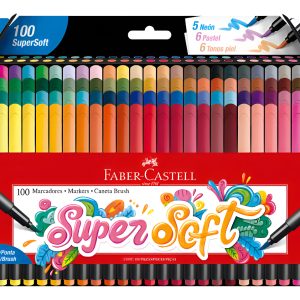 Set Marcadores X 100 Colores Supersoft Brush Faber Castell