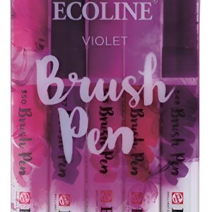 Ecoline Brush Pen Marcador Set X 5 Unidades Violetas
