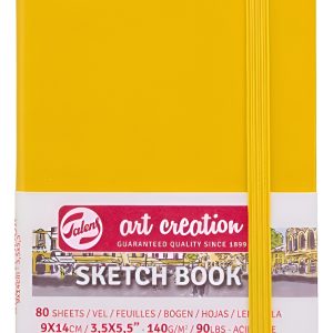 Cuaderno Sketch Art Amarillo Oro 140 Grs 9 X 14 Cm 80 Hs.