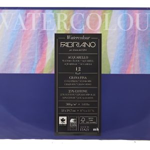 Block Fabriano Watercolour Studio 300 Grs 32 X 41 Cm 12 Hoja