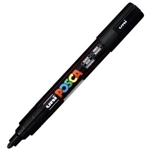 Marcadores Medios Uni Posca Pc-5m Clásico (japonés) Color Negro