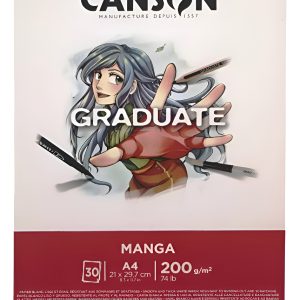 Block Papel Blanco A4 Manga Graduate 200 Grs Canson X 30 Hs