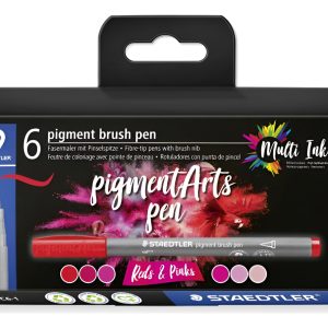 Marcadores Punta Pincel Staedtler Pigmentados X6 Rojos/rosas