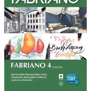 Block Fabriano 4 Textura Lisa 25 X 35 Cm 160 Grs 24 Hoja