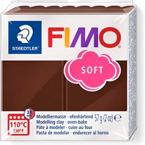 Fimo Soft Masa Moldeable Arcilla Polimerica X 56 Gramos Color 75 Chocolate