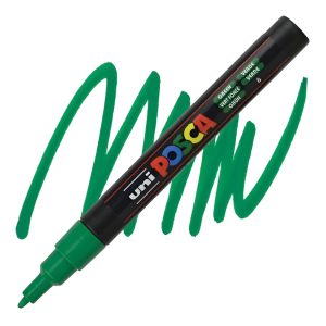 Uni Posca Marcador Pc-3m X Unidad Color Verde