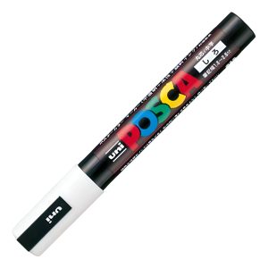 Uni Posca Marcador Pc-5m X Unidad Color Blanco