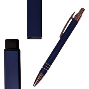 Bolígrafo Retractil Con Estuche Excelente Presentación