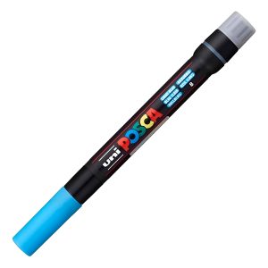 Posca Marcador Uni Pcf-350 X Unidad Brush Color Azul Claro