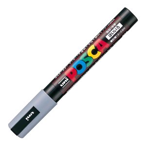 Uni Posca Marcador Pc-5m X Unidad Color Gris
