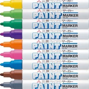 Marcador Pintura Uni Px-20 Tinta Aceite Azul Claro Punta Redonda Metal