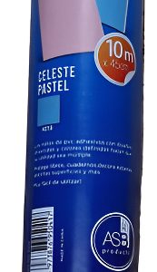 Rollo Pvc Autoadhesivo Color Pastel 10 Mts X 45 Cm Asb Color Celeste Pastel
