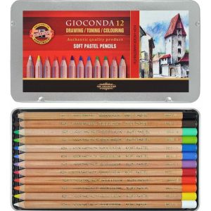 Lápices Pastel Koh-i-noor Gioconda Tiza X 12 Colores