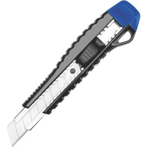 Cutter Hoja Segmentada Kangaro Miles 18mm Traba Seguridad Azul