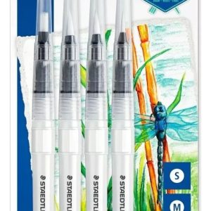 Pinceles Water Brush Staedtler Set X 4 Unidades Cerdas Transparente