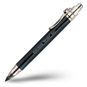 Lápiz Mecánico Koh I Noor 5,6 Mm 5311 Metalico Con Clip Negro