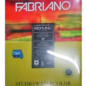 Fabriano Block Papel Acuarela Rugoso 25x35cm 300g 20 Hojas Blanco