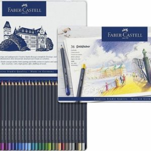 Lapices Goldfaber X36 Colores Estuche Lata Faber Castell