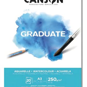Canson Block Graduate Acuarela 250 Grs A3 X 20 Hojas Blanco