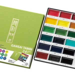 Acuarela Kuretake Gansai Tambi 24 Colores Verde