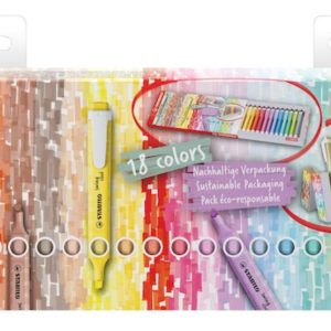 Resaltador Stabilo Swing Cool Deskset X 18 Colores 2025 Multicolor