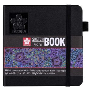 Sakura Sketch Book Note 80 Hojas Negra Unidad X 1 12cm X 12cm