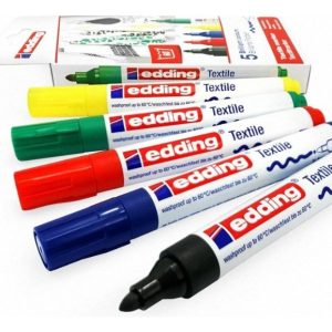 Marcadores Edding 4500 Set Tela Surtidos X 5 Colores Verde