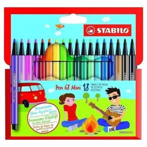 Marcadores Stabilo Mini X 18 Unidades Tinta A Base De Agua