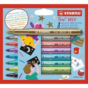 Marcador Stabilo Trio Deco Metallic Estuche X 8 Carton