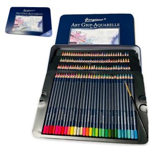 Lápices Acuarelables Giorgione 120 Colores Triangulares Estuche Metálico