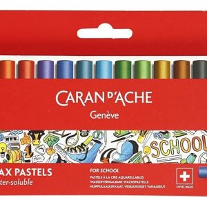 Pasteles Cera Acuarelables Caran Dache School X 15 Unidades