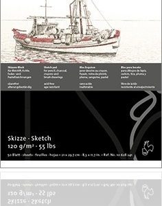 Block Dibujo Hahnemühle Skizze A4 120g 50 Hojas Técnicas Secas Blanco Liso
