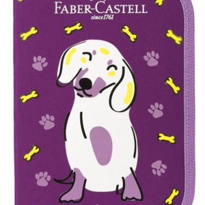 Cartuchera Faber Castell - Perro Salchicha Morado