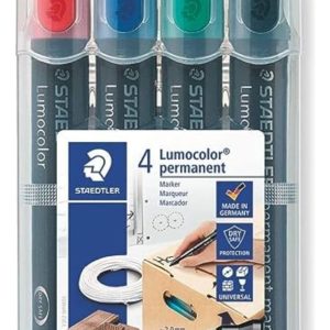 Marcadores Permanentes Staedtler Lumocolor 4 Colores Punta Bala 352 Wp4